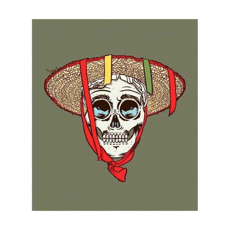 Three Monkeys Concepts Green Skull Sticker, , large image number 0