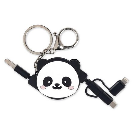 LEGAMI - Legami Charge 'N' Roll - 3-in-1 Retractable Charging Cable - Panda (USB-C / Micro-USB / Lightning)