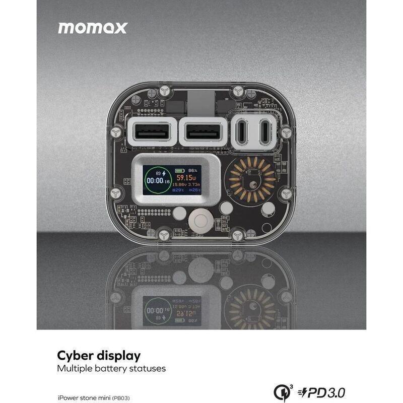 Momax iPower Stone Mini 100W Portable Power Station - Grey, , large image number 1