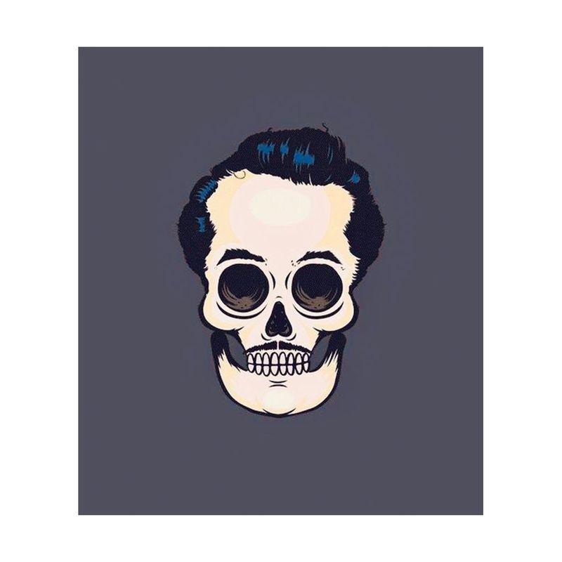 Three Monkeys Concepts Grey Skull Sticker, , large image number 0