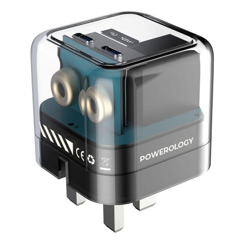Powerology Crystalline Series Dual 35W PD GaN Charger with Folding Plugs, , large image number 0
