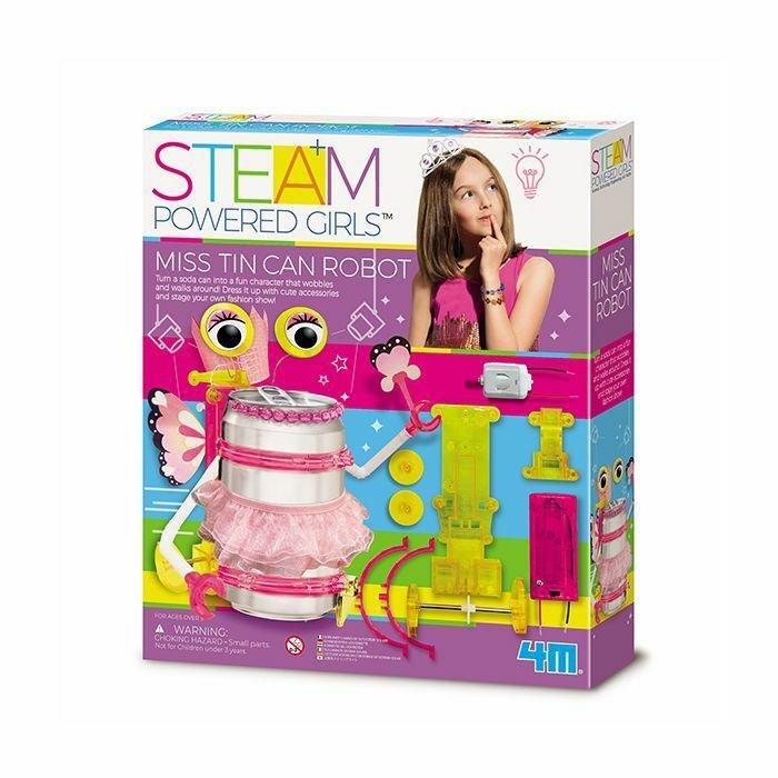 4M Steam Powered Girls Miss Tin Can Robot Kit, , medium
