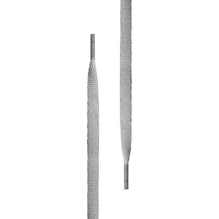 TUBELACES - Tubelaces White Flat Unisex Shoelaces Light Grey 120 cm