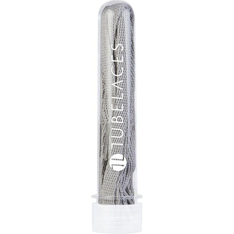 Tubelaces White Flat Unisex Shoelaces Light Grey 120 cm, , large image number 1