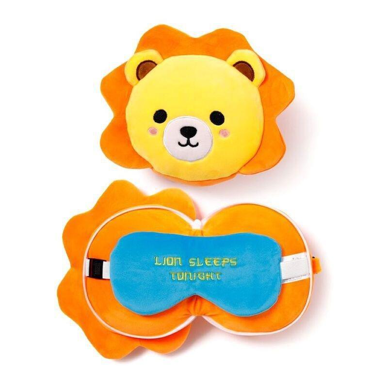 Puckator Lion Plush Travel Pillow & Eye Mask, , large image number 0