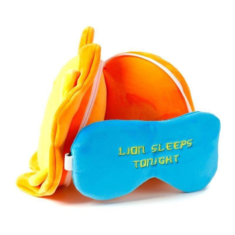 Puckator Lion Plush Travel Pillow & Eye Mask, , large image number 1