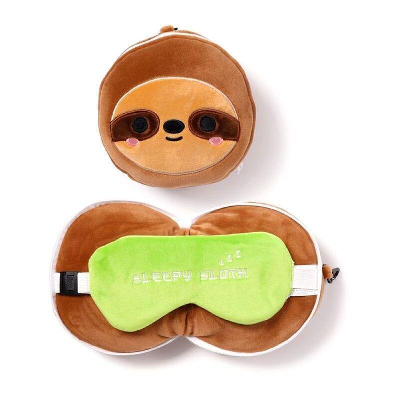 Puckator Sloth Plush Travel Pillow & Eye Mask, , large image number 0