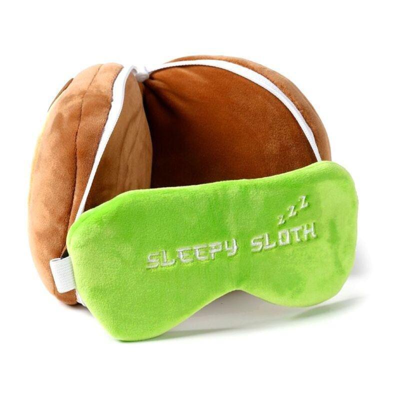Puckator Sloth Plush Travel Pillow & Eye Mask, , large image number 1