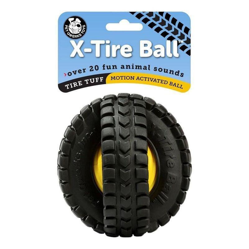 Petmate 5" Medium Animal Sounds X-Tire Ball, , medium
