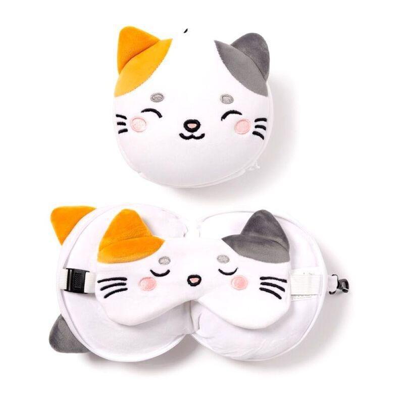 Puckator Lola The Cat Plush Travel Pillow & Eye Mask, , large image number 0