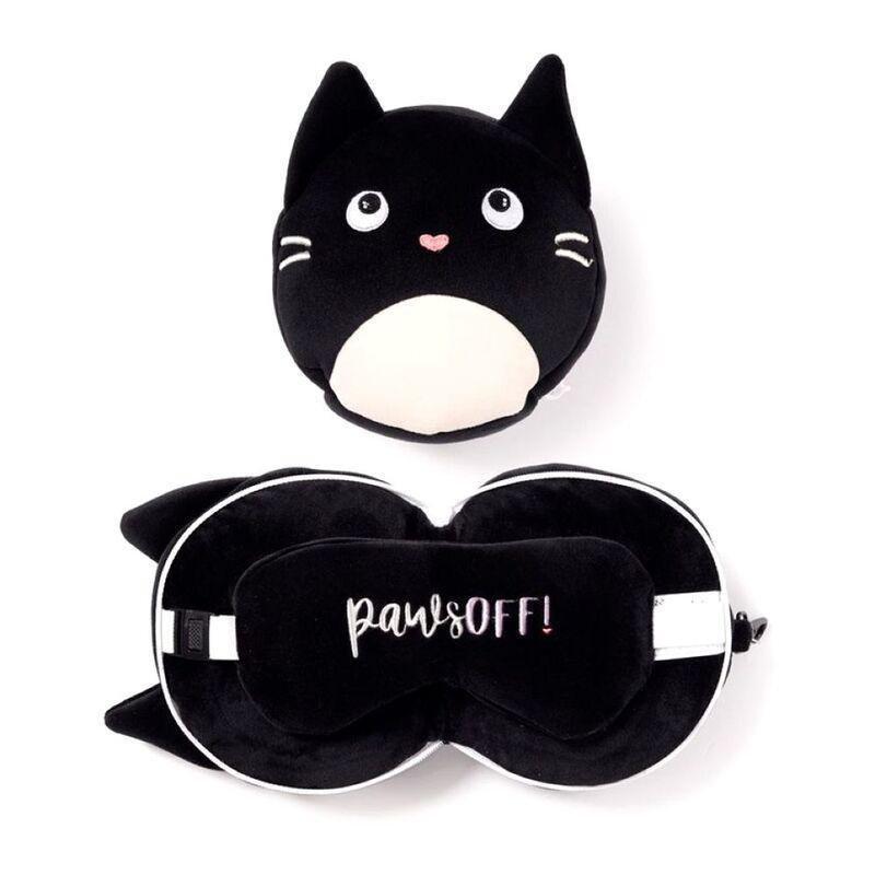 Puckator Feline Cat Travel Pillow & Eye Mask, , large image number 0