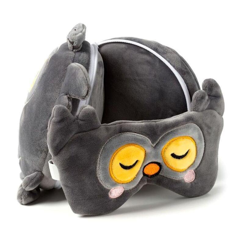 Puckator Winston The Owl Plush Travel Pillow & Eye Mask, , large image number 1
