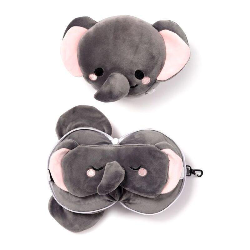 Puckator Janu The Elephant Plush Travel Pillow & Eye Mask, , large image number 0