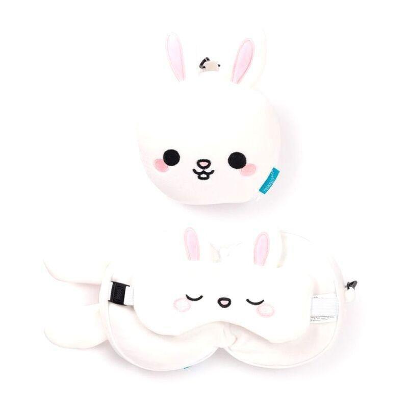 Puckator Frances The Rabbit Plush Travel Pillow & Eye Mask, , large image number 0