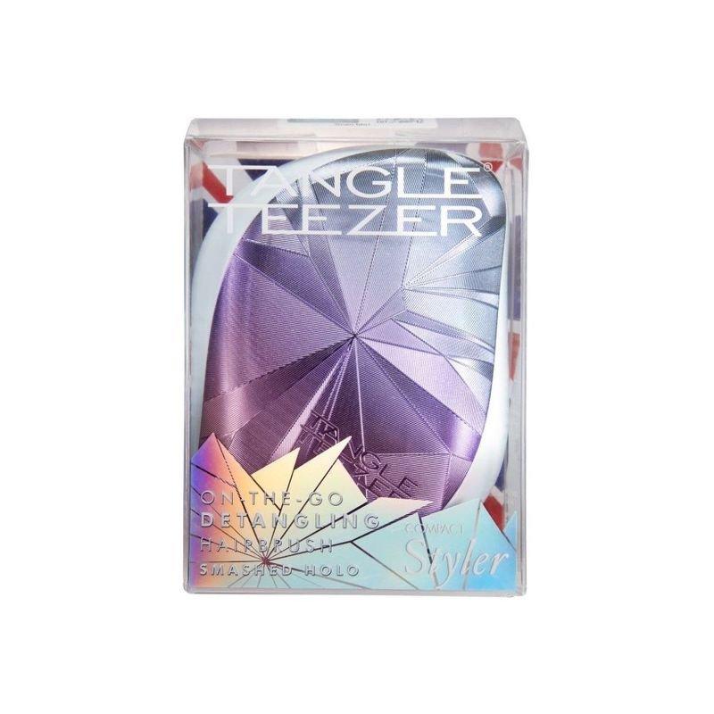 Tangle Teezer Compact Styler Hair Brush - Smashed Holo Blue/Pink, , large image number 1