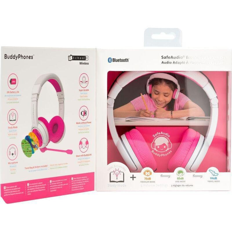 BuddyPhones SchoolPlus Wireless Kids Headphones - Pink, , large image number 5
