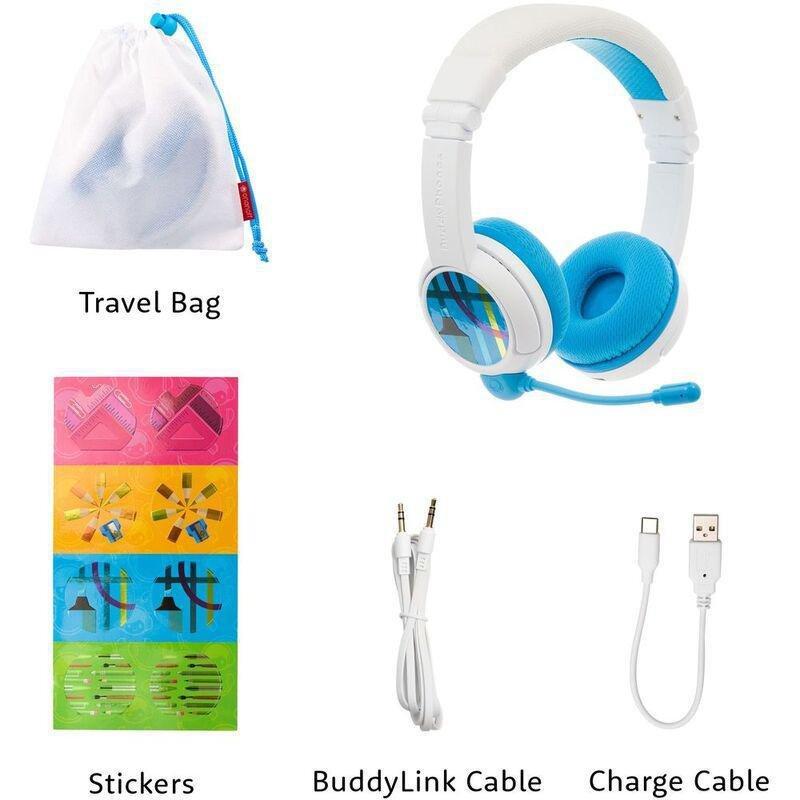 BuddyPhones SchoolPlus Wireless Kids Headphones - Blue, , large image number 3
