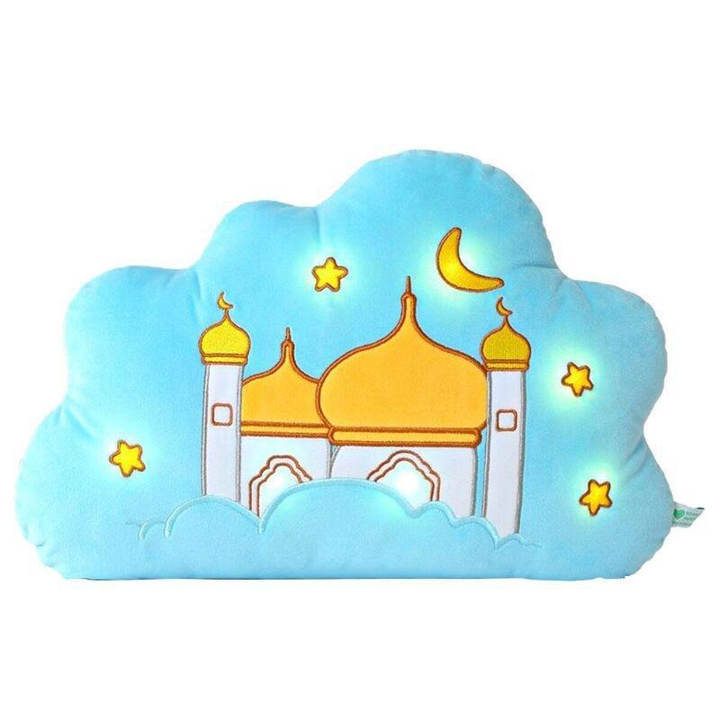 Hilalful Sky Mosque Talking Quran Pillow - Blue, , medium