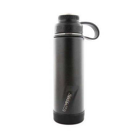 ECO VESSEL - Ecovessel Boulder Trimax Protective Bumper Black Shadow Water Bottle 590ml