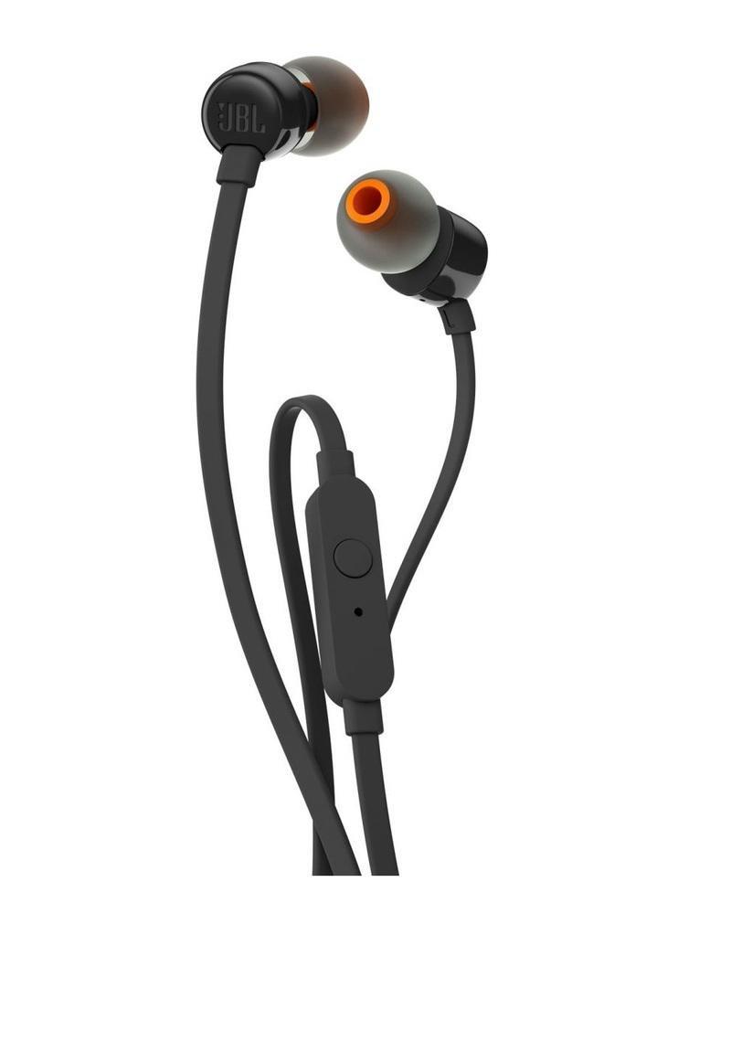 JBL - JBL T110 Black In-Ear Earphones