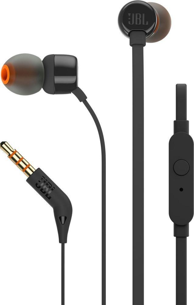 JBL - JBL T110 Black In-Ear Earphones