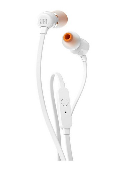 JBL - JBL T110 White In-Ear Earphones