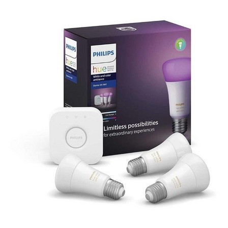 PHILIPS - Philips Hue White & Color Ambience 9W A60 E27 Starter Kit