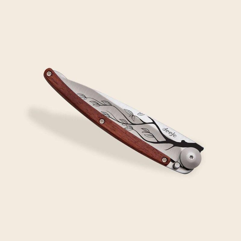 Deejo 37G Pocket Knife - Coral Wood/Tree (Grey), , large image number 5