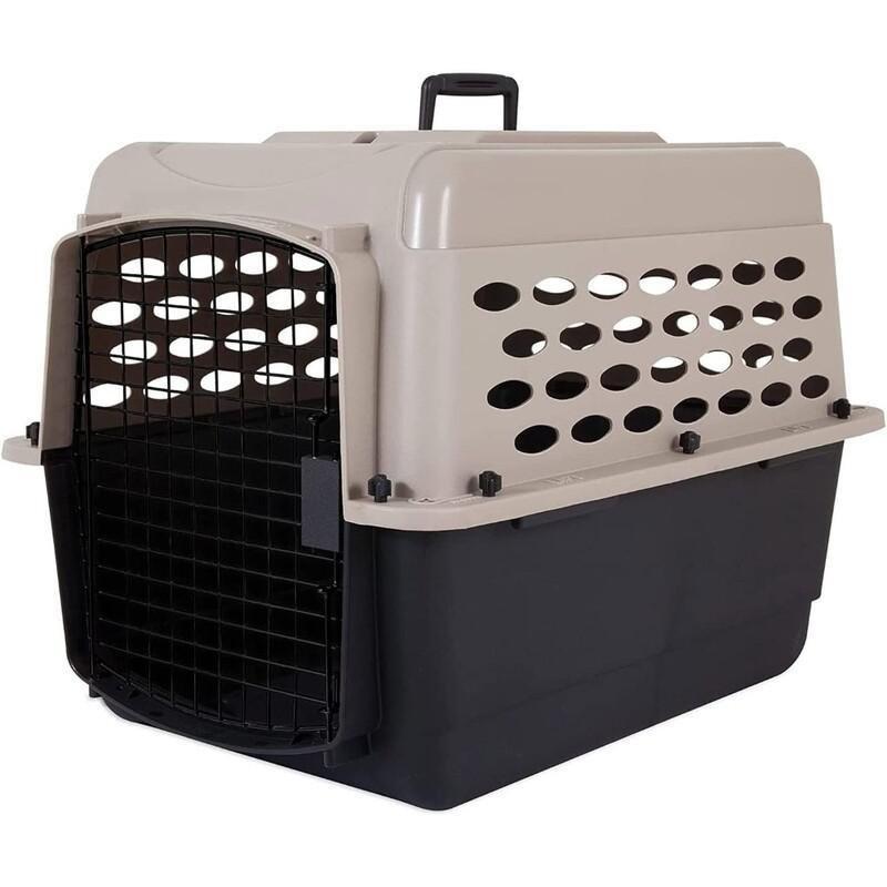 Petmate Vari Kennel 28In 25-30Lbs - Bleached Linen & Black, , large image number 0