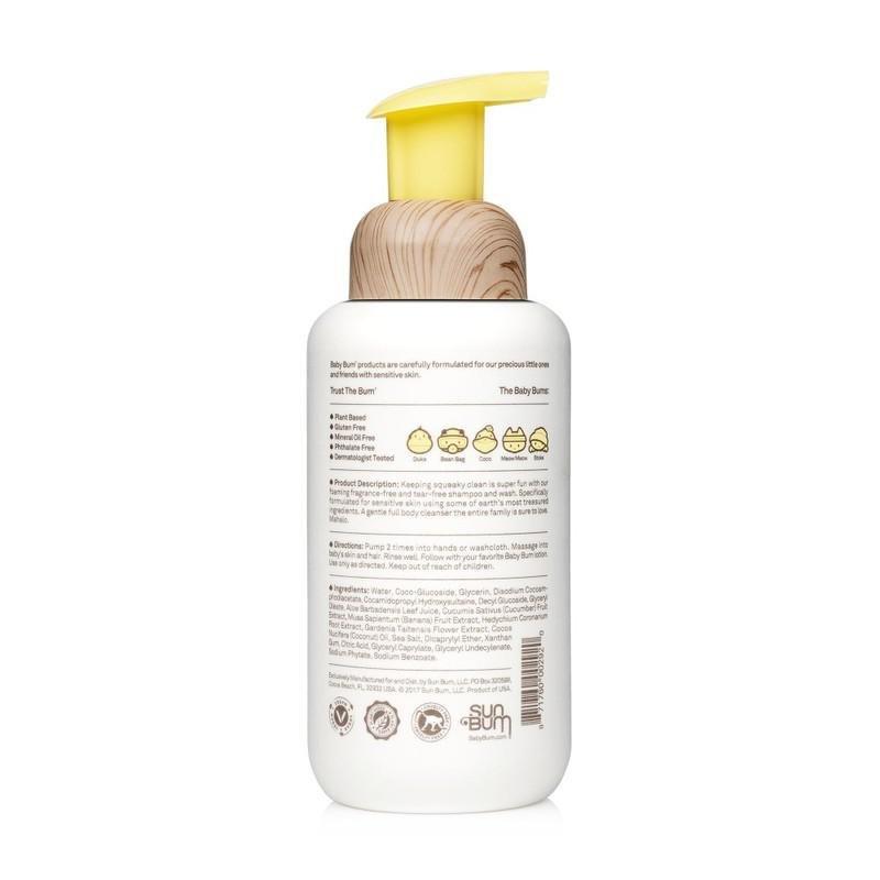 Sun Bum Baby Bum Shampoo and Wash Fragrance Free, , large image number 1