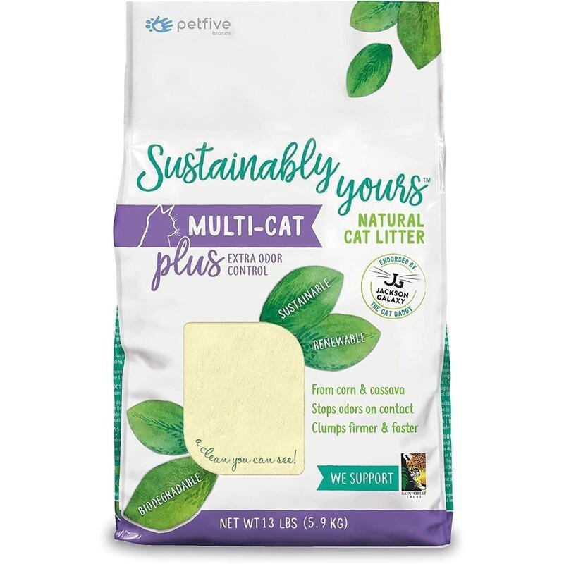Petfive Sustainably Yours Natural Sustainable Multi-Cat Litter (Plus) - 13 Lbs, , large image number 0