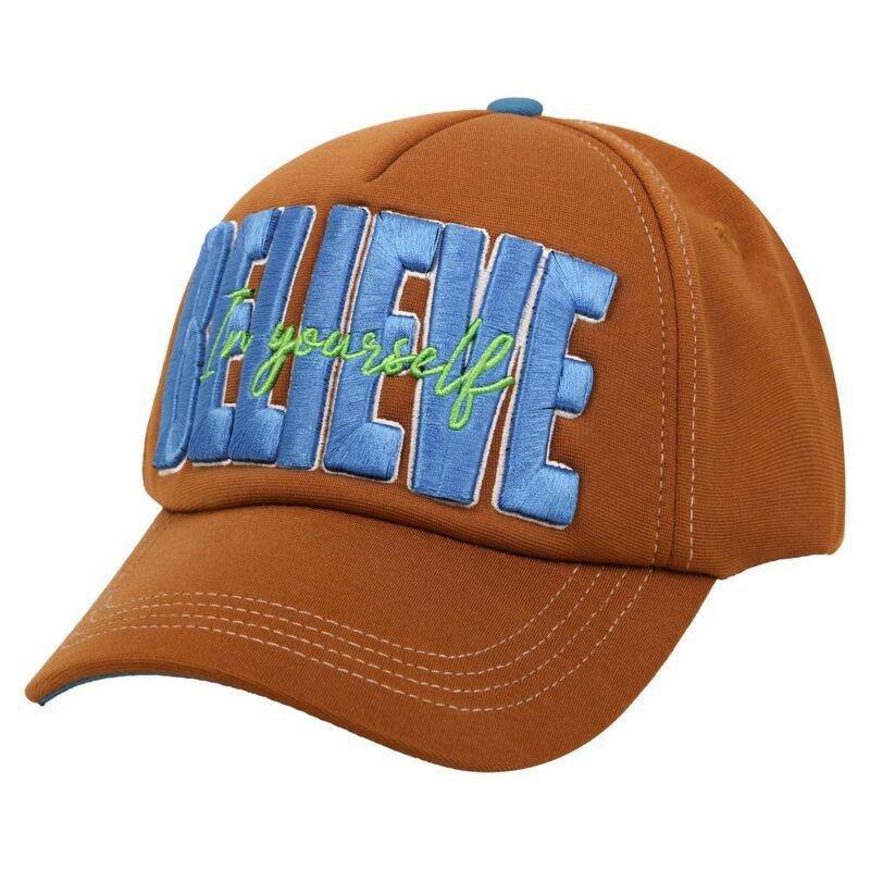 B180 Believe Yourself Unisex Trucker Cap Brown, , large image number 0
