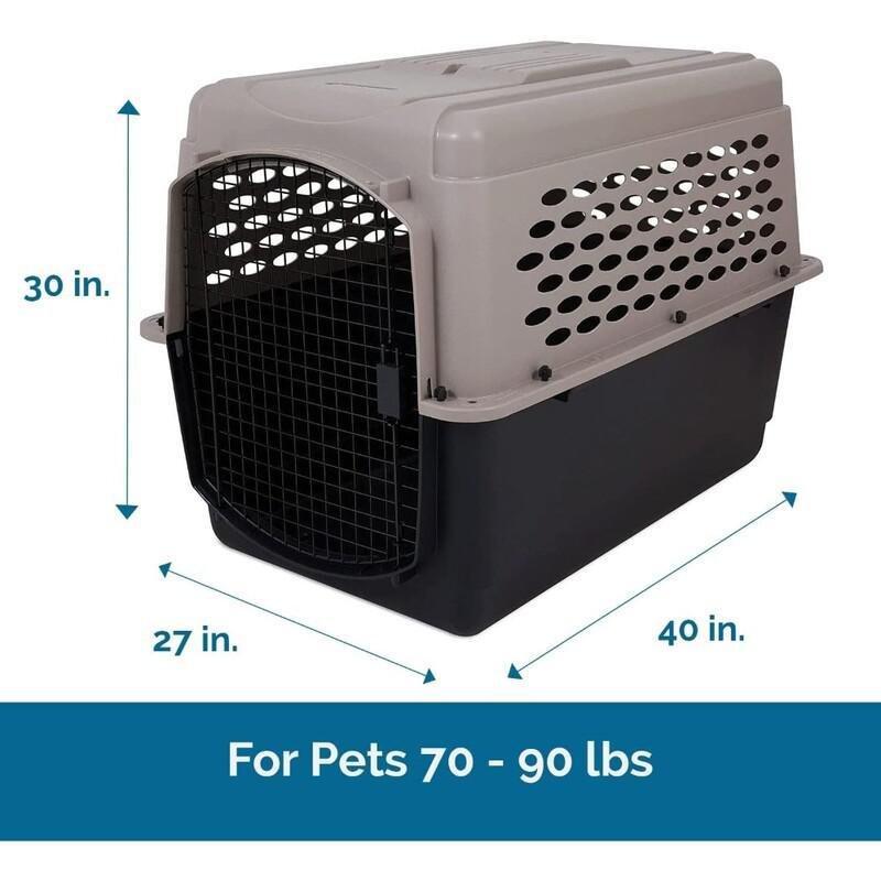 Petmate 21950 Vari Kennel II Traditional - Taupe/Black - 40" - x Large Iata Airline Approved Carry Transport Box, , large image number 1