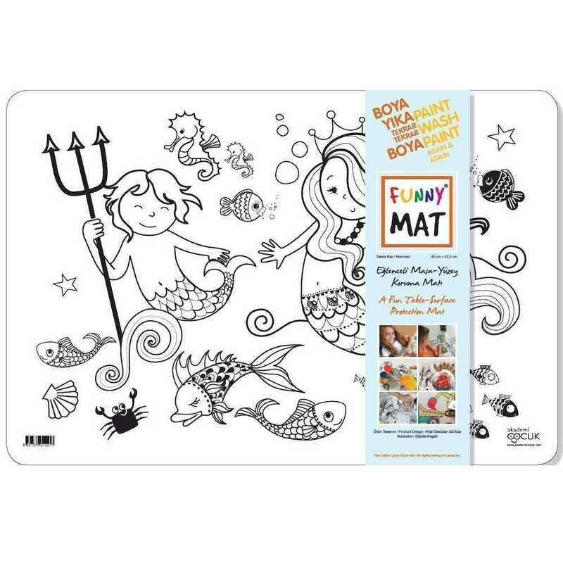 Funny Mat Activity Placemat Mermaid, , large image number 0