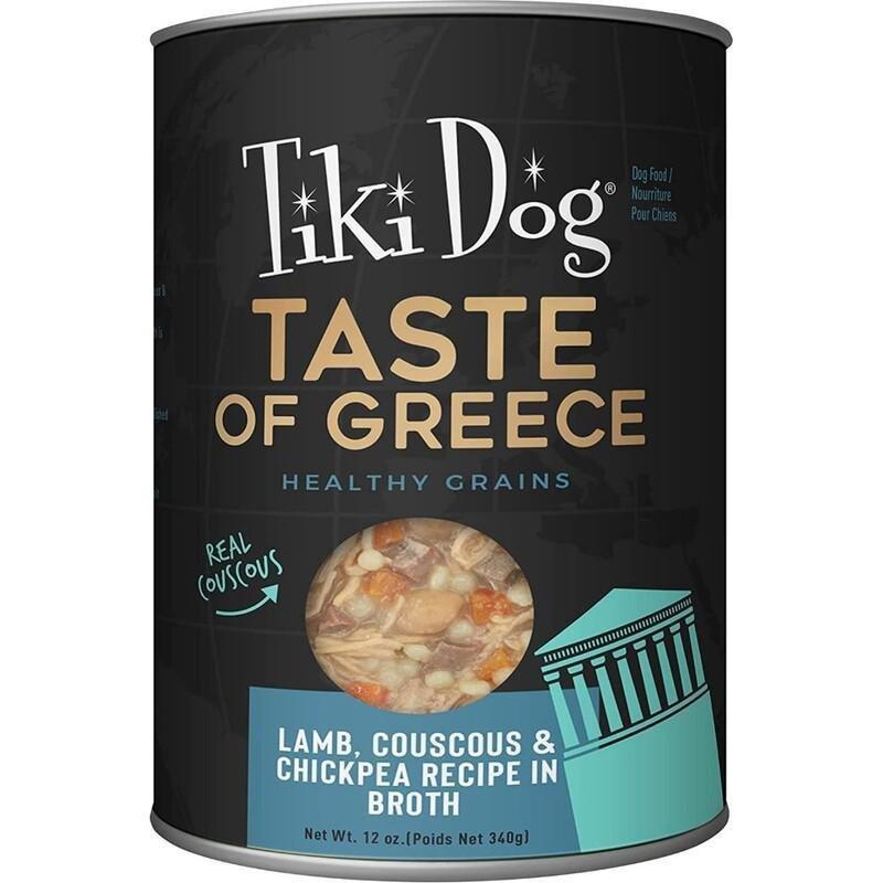 TIKI DOG - Tiki Dog Taste of Greece! Lamb Couscous & Chickpea 12Oz Can