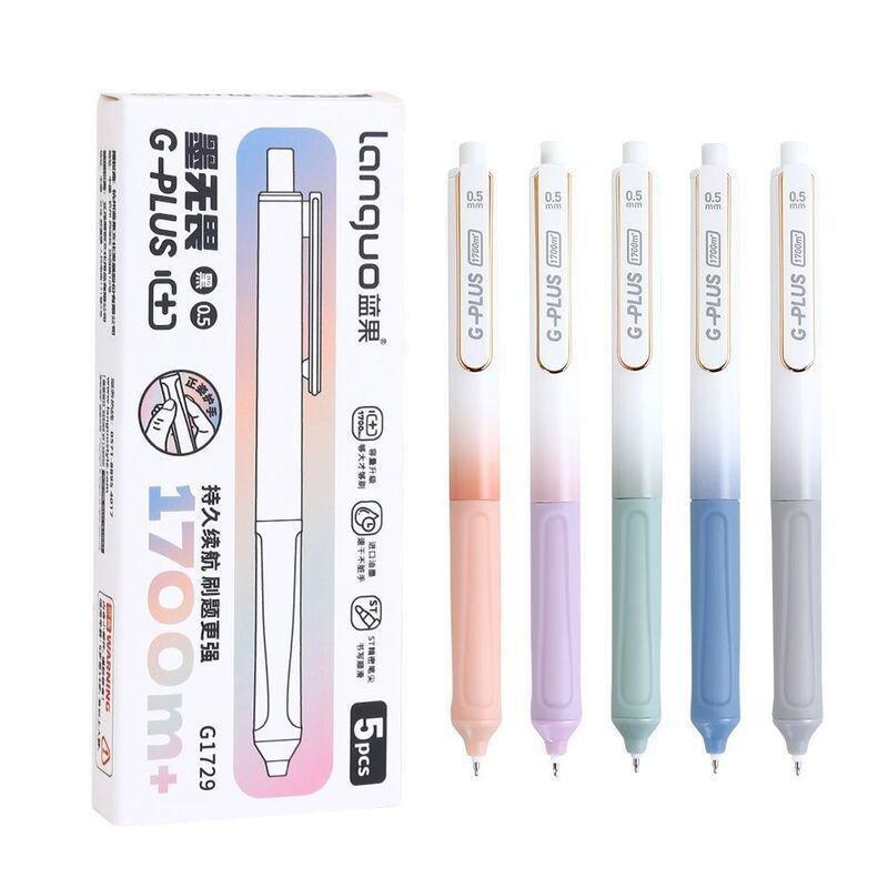 Languo Large Capacity Black Ink Gel Pen 0.55 mm (Set of 5), , large image number 0