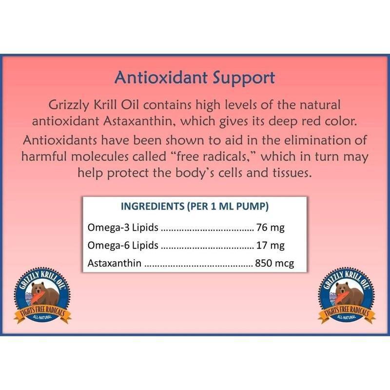 Grizzly Liquid Antioxidants - Krill Oil - 4 Oz, , large image number 1