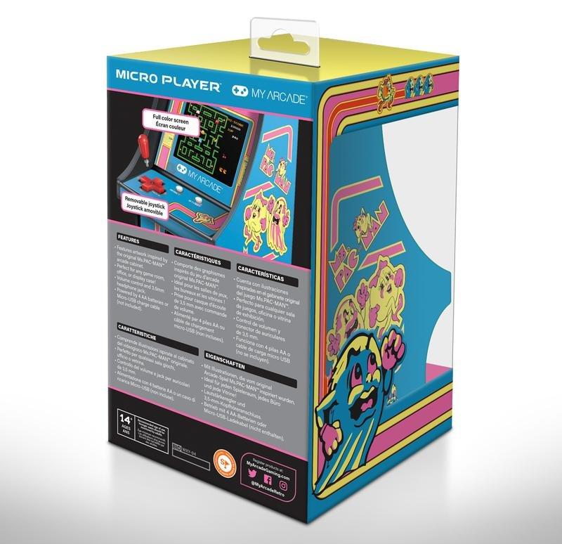 My Arcade MS. PAC-MAN Micro Player Retro Arcade Yellow (6.75-inch), , large image number 1