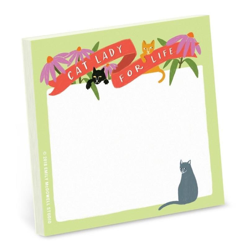 Emily Mcdowell Cat Lady Sticky Notes, , large image number 0