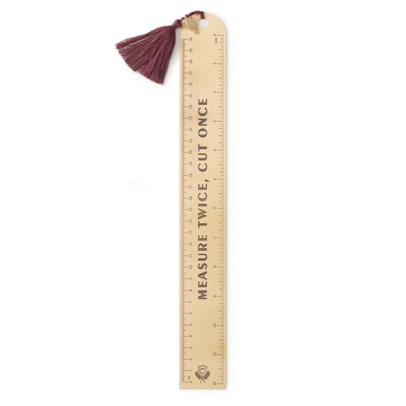 Designworks 12 Inch Gold Ruler Meaure Twice Cut Once, , large image number 0