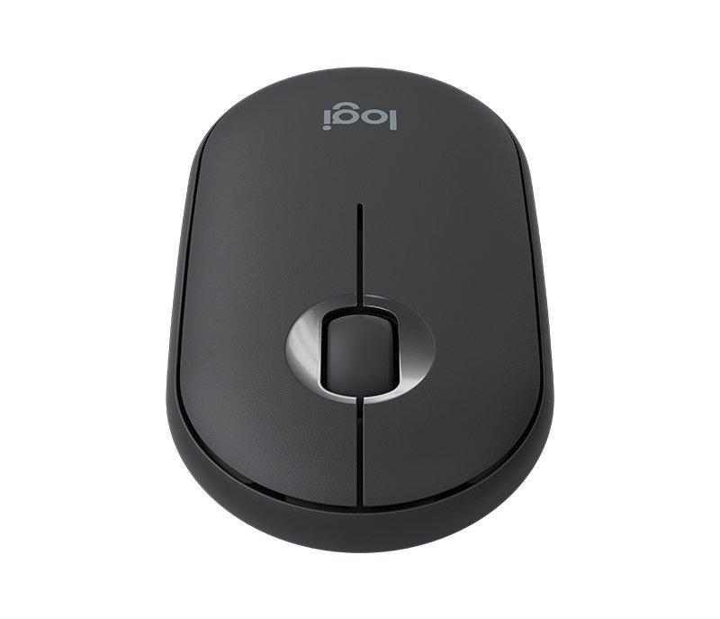 Logitech 910-005718 Pebble Wireless Mouse Graphite with Bluetooth or 2.4 GHz Receiver Silent/Slim/Quiet Click for Laptop/iPad/PC and Mac, , large image number 0