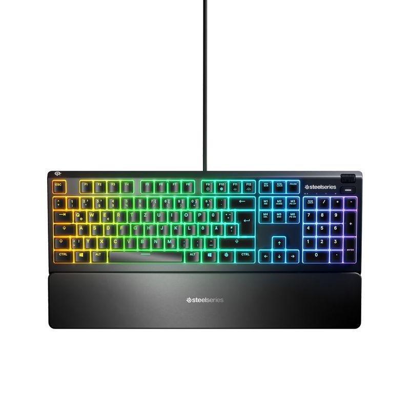 SteelSeries APEX 3 RGB Gaming Keyboard - Whisper-Quiet Switch (US English), , large image number 0