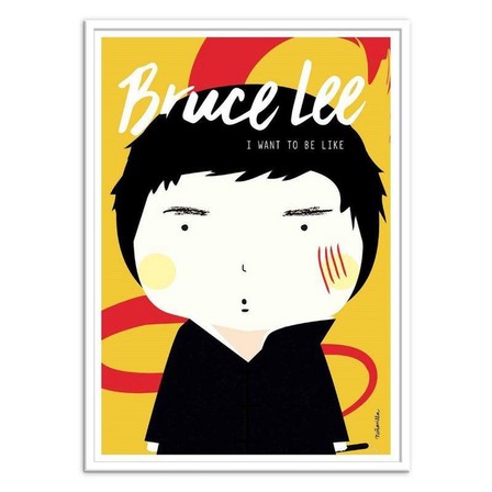 WALL EDITIONS - Bruce Lee Art Poster by Ninasilla (30 x 40 cm)