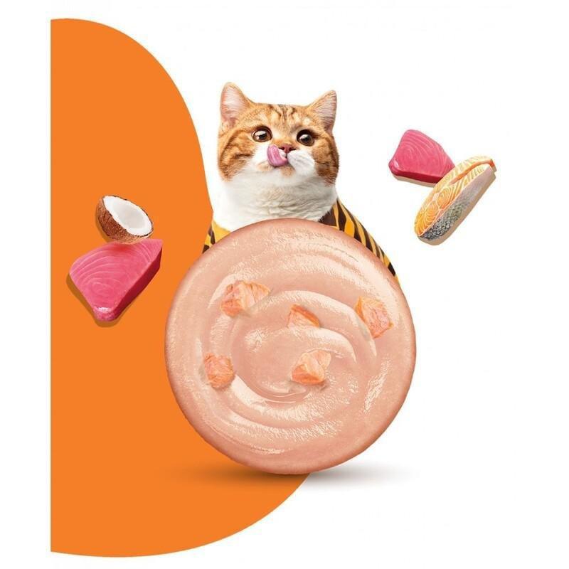 Moochie Cat Food Tuna Mousse with Salmon Pouch 12 x 70 g, , large image number 1