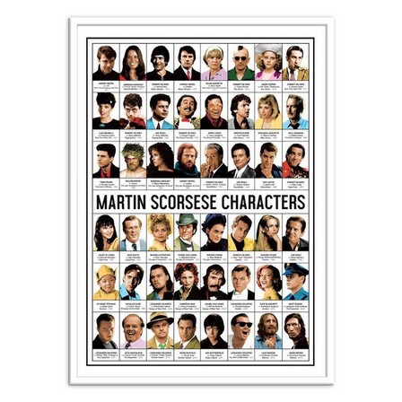 WALL EDITIONS - Martin Scorsese Characters Art Poster by Olivier Bourdereau (30 x 40 cm)