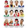 WALL EDITIONS - Legendary Tennis Players Art Poster By Olivier Bourdereau 50 x 70cm
