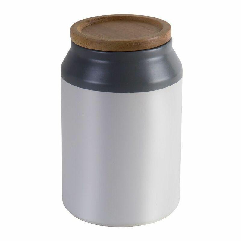Jamie Oliver Ceramic Storage Jar Grey Medium, , large image number 0
