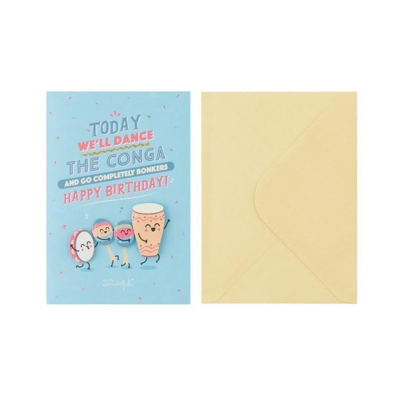 Birthday Today We'Ll Dance the Conga Birthday Card (12 x 18cm), , large image number 2