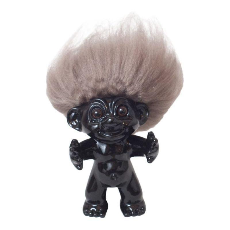 Good Luck Troll Black with Natural Hair Statue (12 cm), , large image number 0