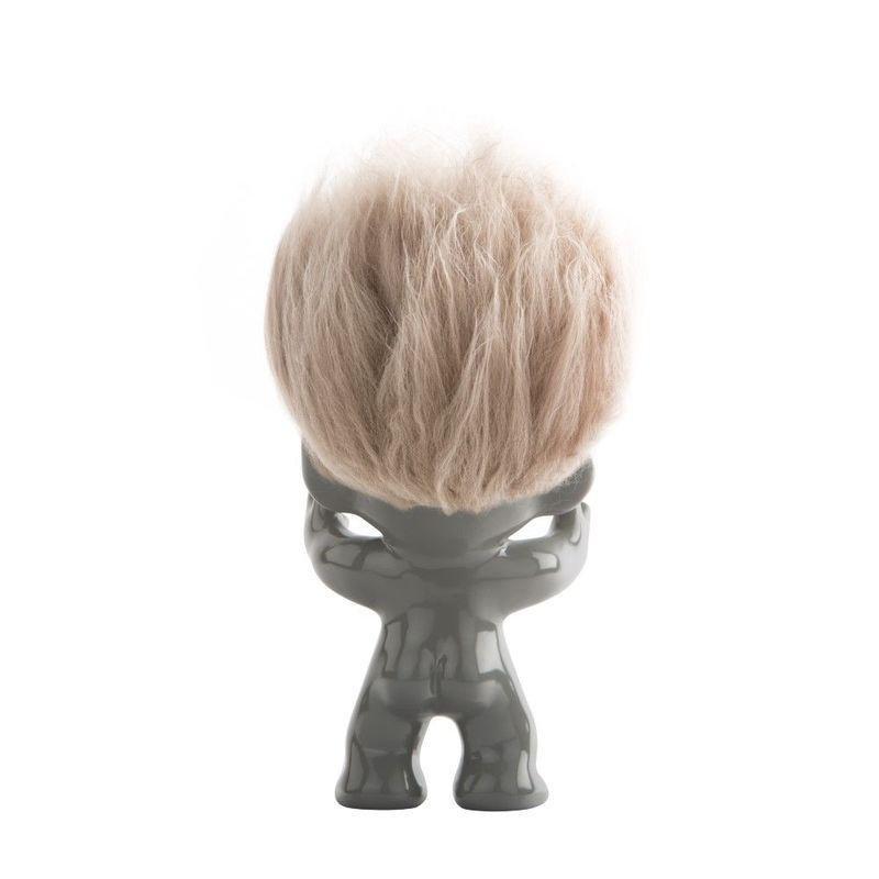 Good Luck Troll Grey with Natural Hair Statue (12 cm), , large image number 2